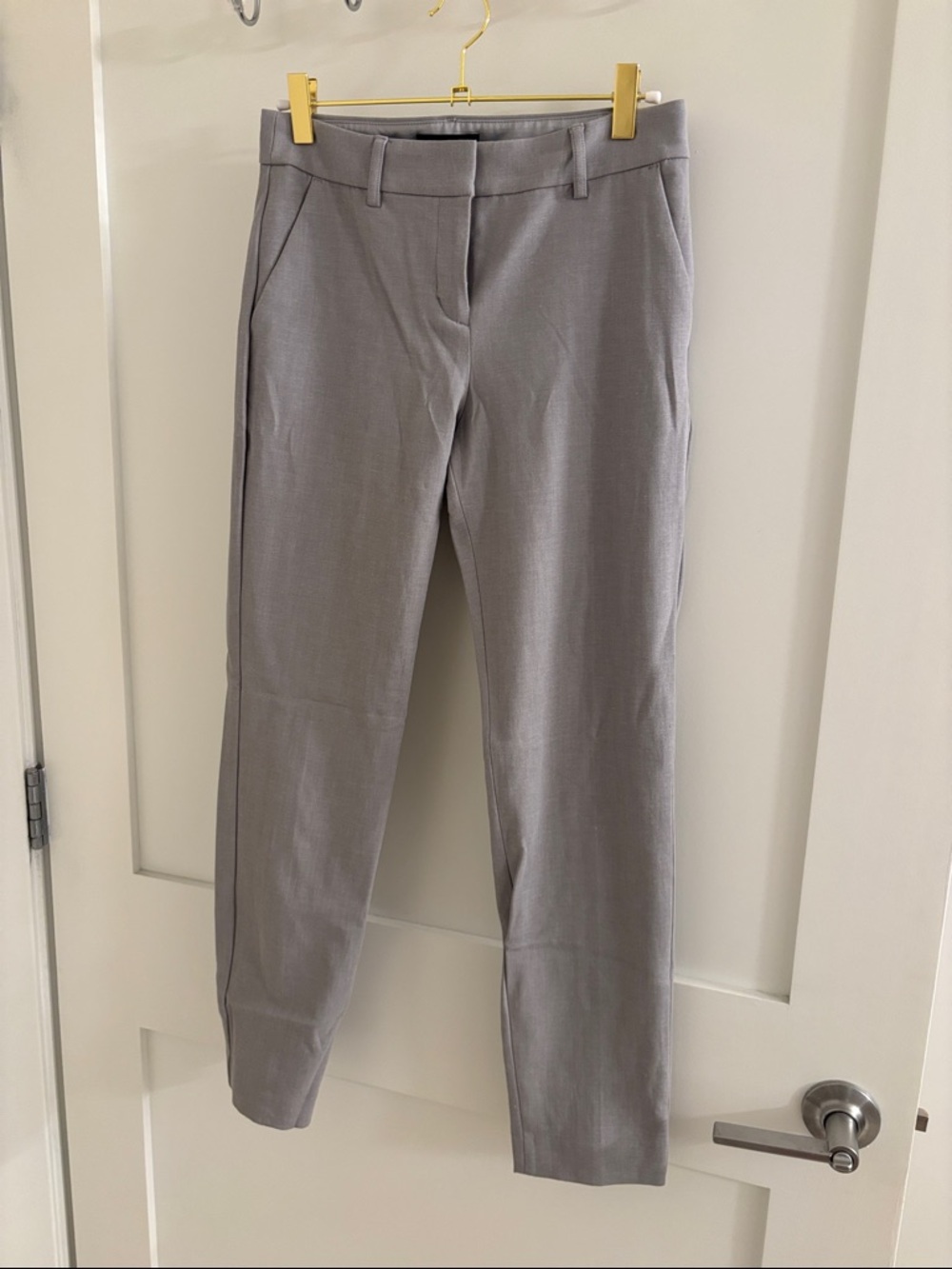 Express Gray Straight Leg Dress Pants